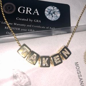 VVS gra certified diamond moisannitte pendant for a Taken passes diamond testers